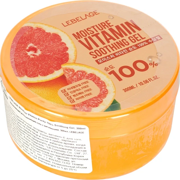 Гель для тела восстанавливающий витаминный LEBELAGE MOISTURE VITAMIN PURITY, 300 мл