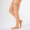 Чулки компрессионные с открытым носком, класс компрессии 2, ТК.930 (Размер: №3+ Цвет: Бежевый)